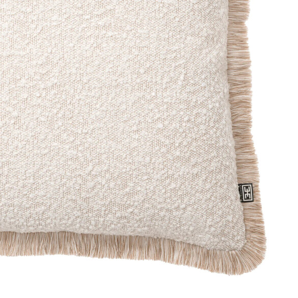 EICHHOLTZ Nami L Kissen 60x60 cm, Boucl cream & Beige fringe