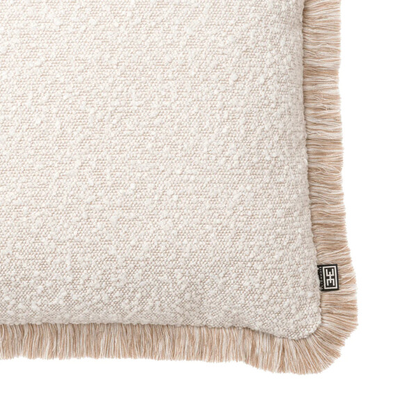 EICHHOLTZ Nami S Kissen 50x50 cm, Boucl cream & Beige fringe