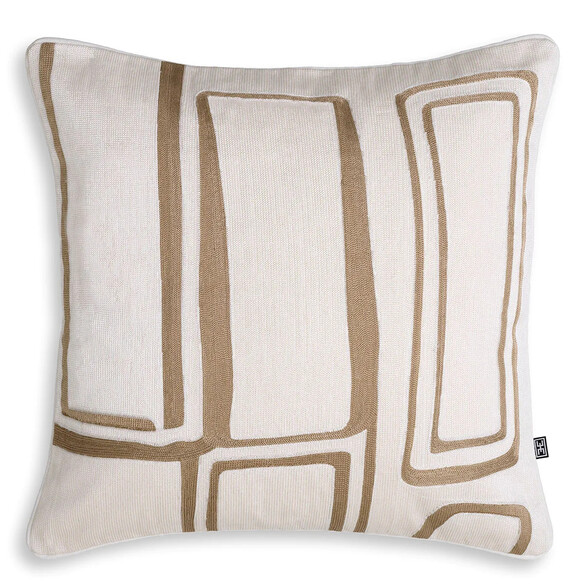 EICHHOLTZ Ribeira Kissen 50x50 cm, White & Beige