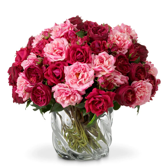 EICHHOLTZ Bouquet of Roses real touch Kunstblumenstrau 72 Stck/3 Varianten, Rot- & Rosatne