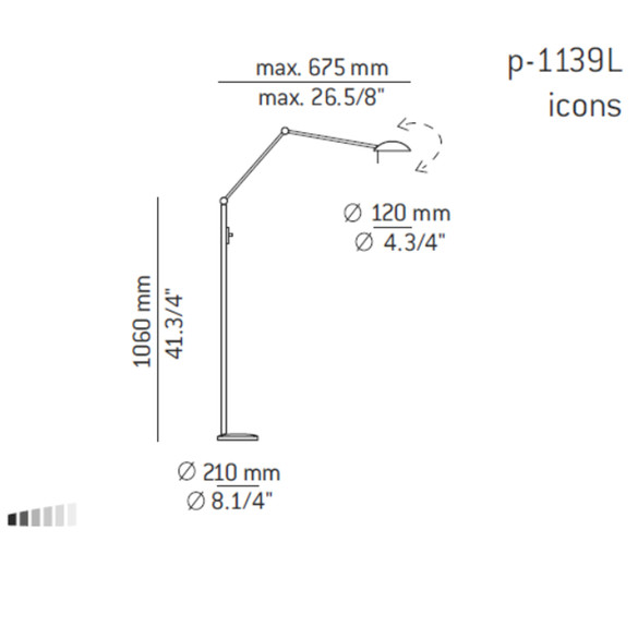 ESTILUZ Icons P-1139L LED-Stehleuchte