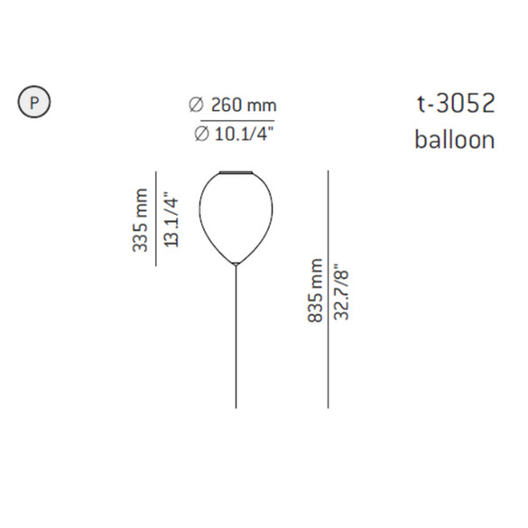ESTILUZ Balloon T-3052 Deckenleuchte