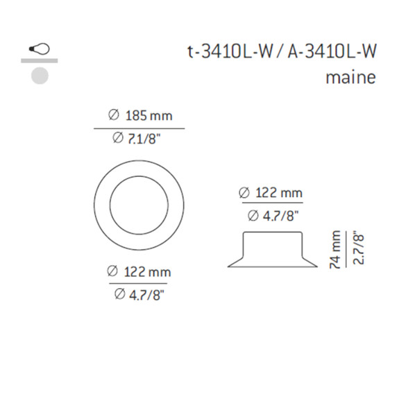 ESTILUZ Maine A/T-3410L LED-Decken- & Wandleuchte  18 cm