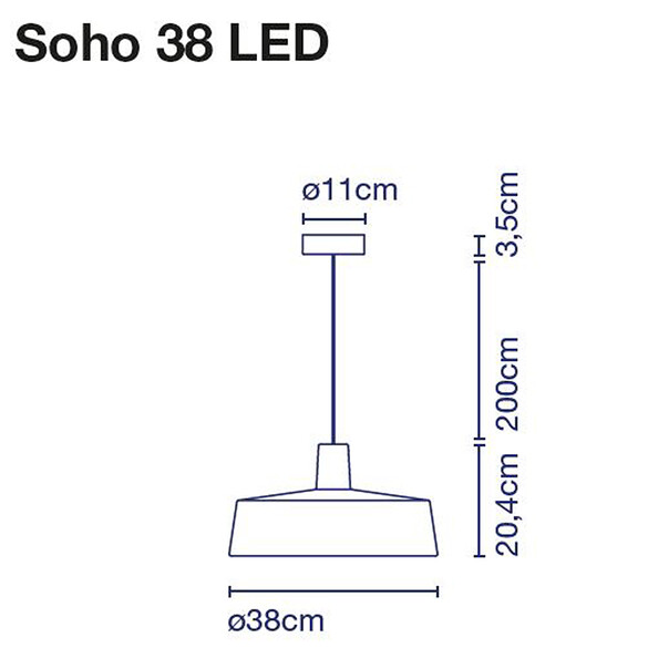 Marset Soho 38 LED-Pendelleuchte  38 cm, In/Outdoor