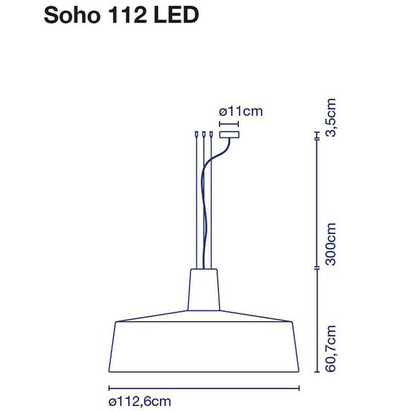 Marset Soho 112 LED-Pendelleuchte  112,6 cm, In/Outdoor