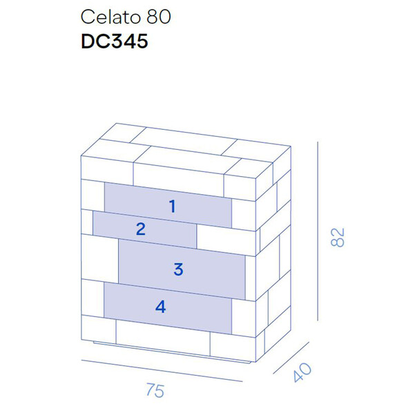 De Castelli CELATO 80 Schubladenkommode