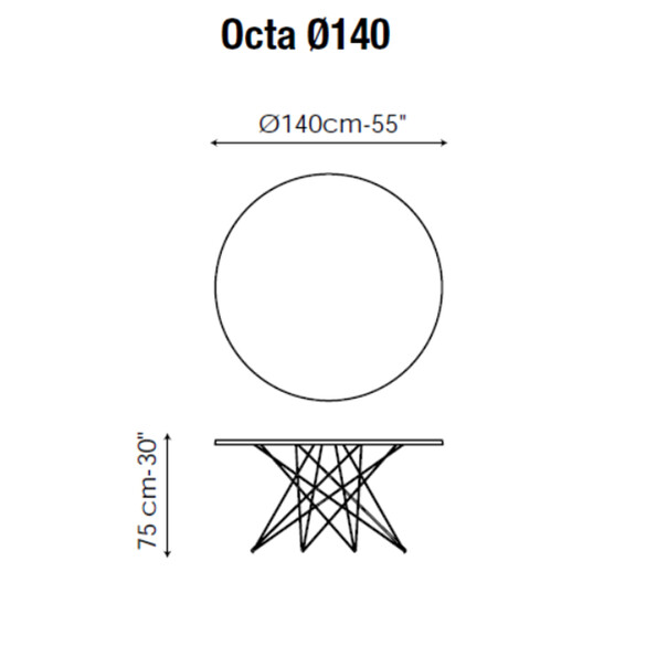 Bonaldo OCTA Designer Esstisch  140 cm