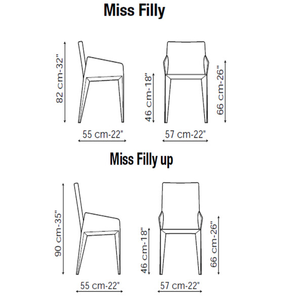 Bonaldo MISS FILLY & MISS FILLY UP Stuhl