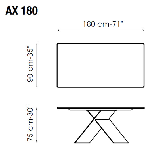 Bonaldo AX Ess- und Arbeitstisch 180 cm