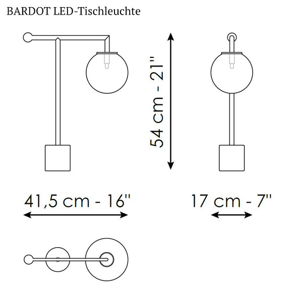 Bonaldo BARDOT LED-Tischleuchte