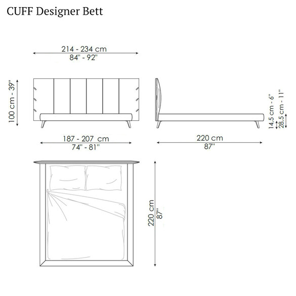 Bonaldo CUFF Designer Bett