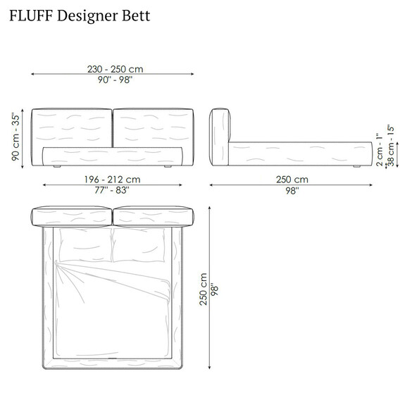 Bonaldo FLUFF Designer Bett