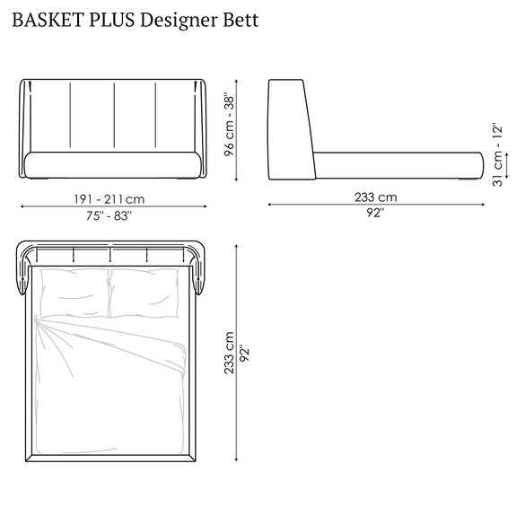 Bonaldo BASKET PLUS Designer Bett