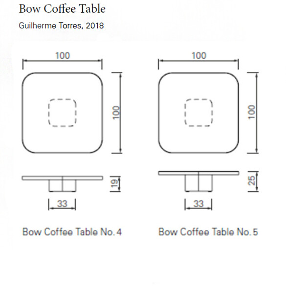 ClassiCon BOW COFFEE TABLE Couchtisch 100x100 cm, Messing