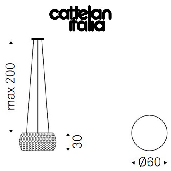 Cattelan Italia KIDAL Kristall Hngeleuchte  60 cm