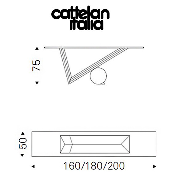 Cattelan Italia VALENTINO Konsole mit Steinzylinder