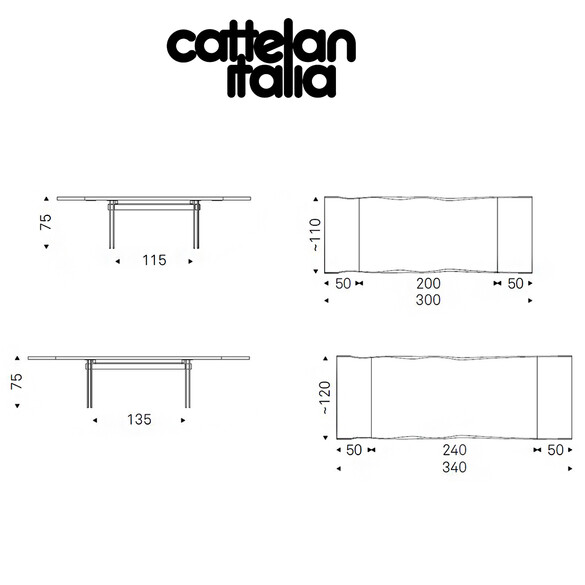 Cattelan Italia IKON DRIVE ausziehbarer Esstisch