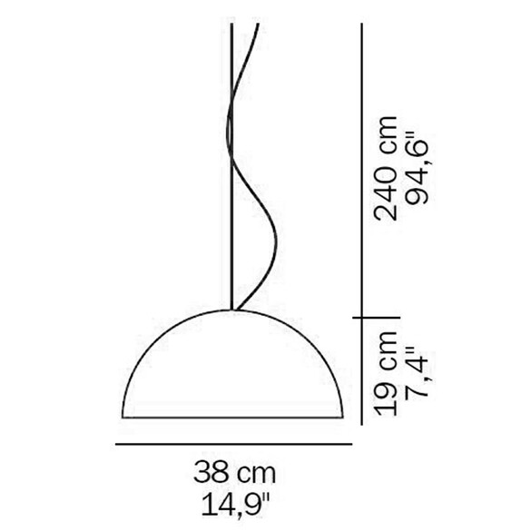 Oluce Sonora 438 Pendelleuchte  38 cm