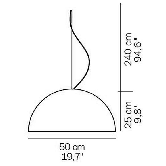 Oluce Sonora 411 Pendelleuchte  50 cm