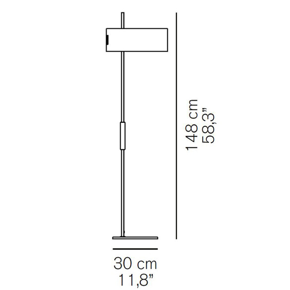 Oluce 1953 - 343/OR Stehleuchte 148 cm