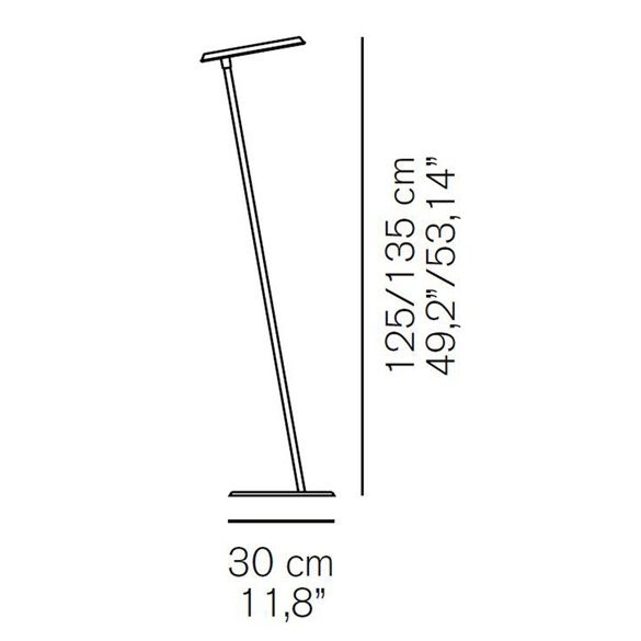 Oluce AMANITA - 619 LED-Stehleuchte 135 cm