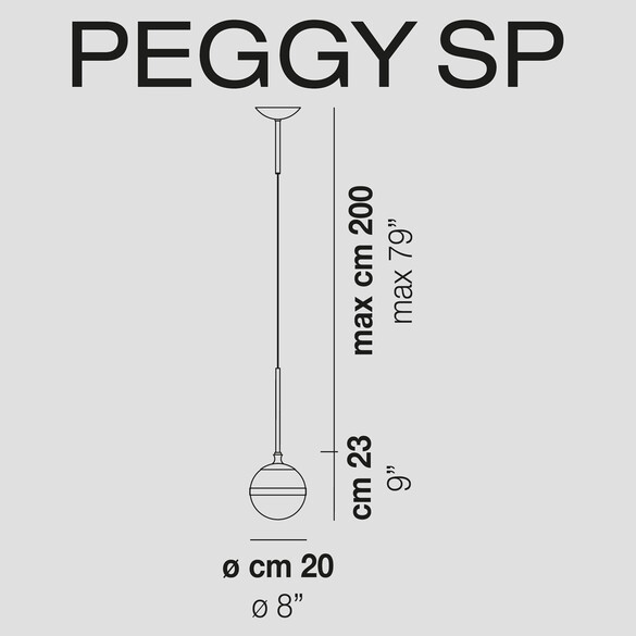 Vistosi Peggy SP Pendelleuchte  20 cm (E14)