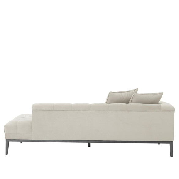 EICHHOLTZ Cesare Lounge Sofa 220 cm, Links in Kieselgrau