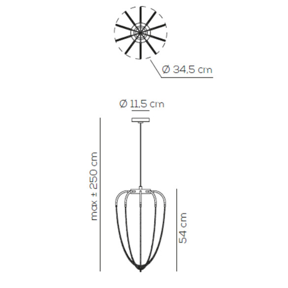 Axolight ALYSOID 34 LED-Pendelleuchte  34,5 cm