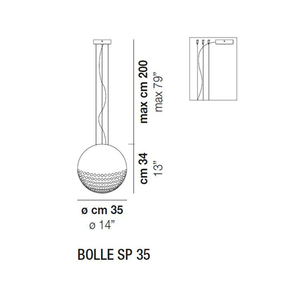 Vistosi Bolle SP 35 Pendelleuchte (E27)