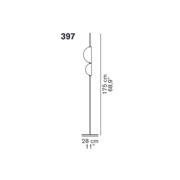 Oluce SUPERLUNA 397 LED-Stehleuchte