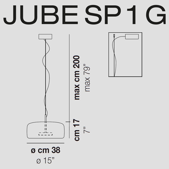 Vistosi Jube SP 1 G Pendelleuchte  38 cm (LED) in Amethyst - SONDERPREIS