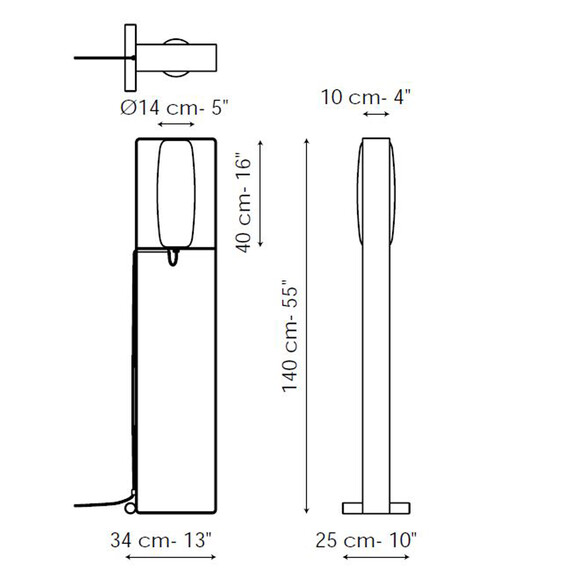 Bonaldo BIO-S Stehleuchte 140 cm - SONDERPREIS