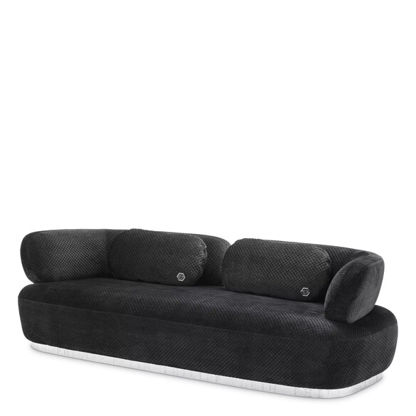 EICHHOLTZ Signature Sofa, Samt schwarz - Philipp Plein Kollektion