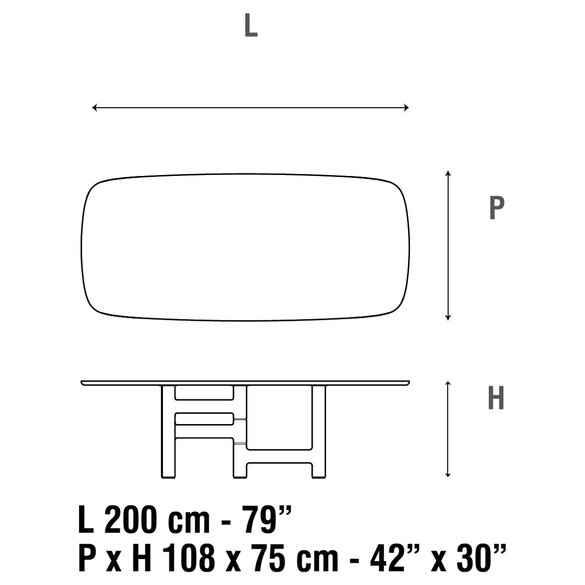 Bonaldo PIVOT Ess- und Arbeitstisch 200 cm