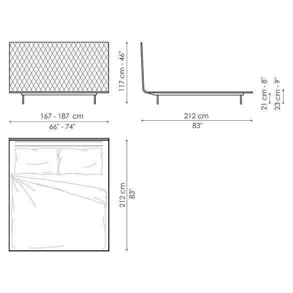 Bonaldo THIN EGO Designer Bett