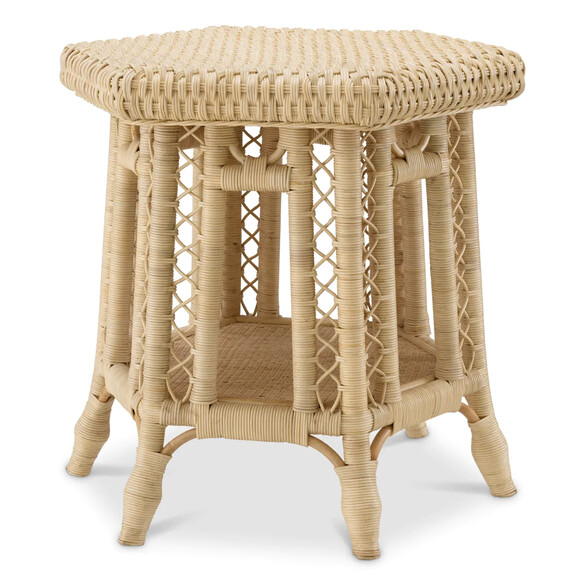 EICHHOLTZ Saba Hexagon Beistelltisch, Rattan