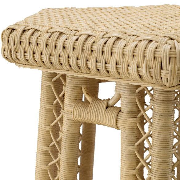 EICHHOLTZ Saba Hexagon Beistelltisch, Rattan