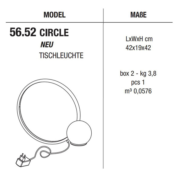 Bontempi CIRCLE LED Tischleuchte (56.52)