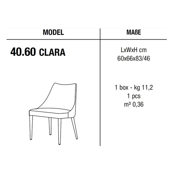 Bontempi CLARA Sessel, Kunstleder/Samt/Echtleder (40.60)